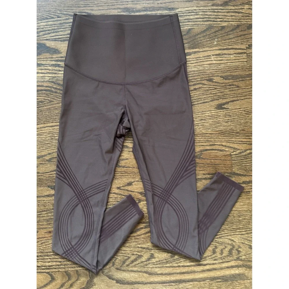 Fanka Womens Body Sculpt Powerband Leggings Brown Reversible Size 2 XS High Rise